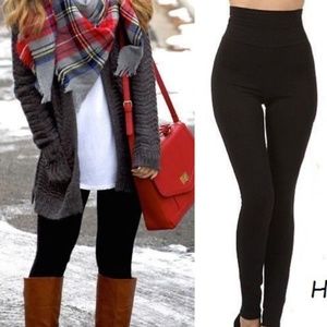 NEW Addition! Tummy Control Fleece Legging - BLACK